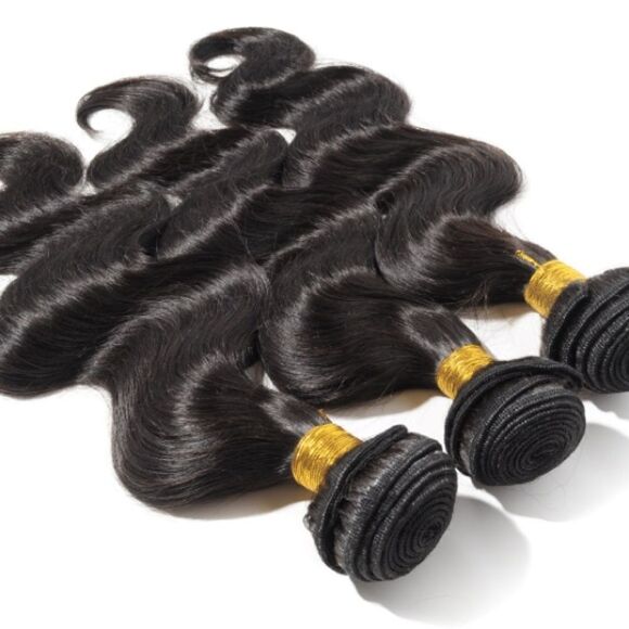 100% Human Hair Wig Body Wave Bundle In Natural Black - Picture 3 of 10
